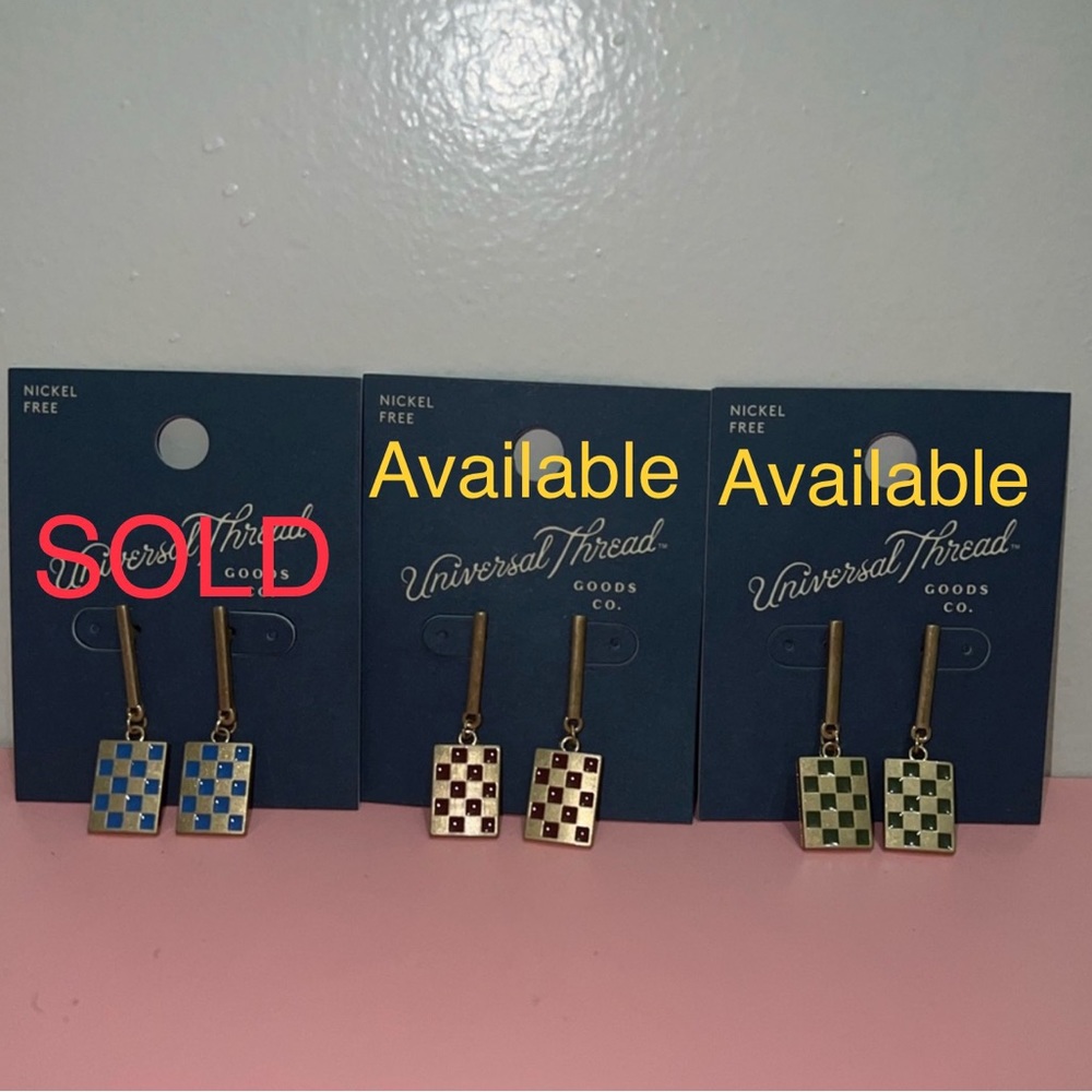 Checkered Earrings